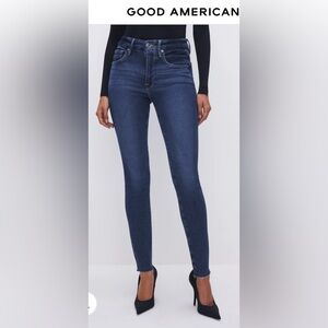 NWT Good American Dark Blue Good Legs Skinny Jeans